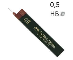 Tubos minas 0,5mm hb super-polymer faber-castell