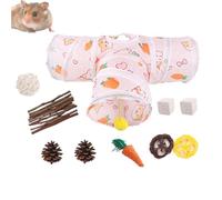 Tubos para Hurones | Accesorios para Jaulas de Roedores - Parque De Actividades con Bolas Interactivas para Jugar, Dormir, Forrajear Y Construir Nidos con Accesorios Masticables