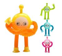 Tubos Pop con : Tubo Sensorial LED, Diseño Estirable, Estructura De Suave, Juguete De Succión Interactivo | Juego De Aprendizaje Temprano para El Desarrollo De La Imaginación Sala De E