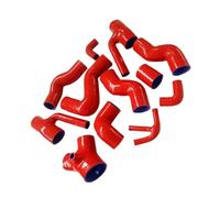 tubos refrigeración Compatible Con S4 RS4 A6 B5 2.7L Motor Para Biturbo De Silicona, Radiador, Tubería De Agua, Intercooler, Tubo De Inducción, Manguera De Admisión, Piezas(Red)