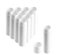 Tubos Vacíos de Lápiz Labial, Queta 50 Piezas Tubos de Bálsamo para Labios, Cosmética DIY Bálsamo Labial Casero Rellenable con Tapas, 5g (Blanco)