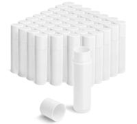 Tubos Vacíos de Lápiz Labial, Queta 50 Piezas Tubos de Bálsamo para Labios, Cosmética DIY Bálsamo Labial Casero Rellenable con Tapas, 5g (Blanco)