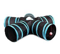 Tubos Y TúNeles Cats Tunnel 5 Way-Outlet Coloreado de tubo extensible Play Play Game Pipeline Pet Pipe Supplies Útil Kitten Toy Maze House Tunel Para Gatos (Color : Black)
