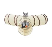 Tubos y túneles para Gatos, 3 vías, Interactivo con Bola de Agujero de Peek para Gatitos Interiores, Cachorro, Conejo, de Riqueza, Juego de Dormir, estimulación del Ejercicio