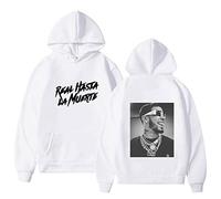 Tuboshu Anuel AA Impreso Sudaderas con Capucha Abrigo Real hasta La Muerte Traje De Chándal Informal Hombres Mujeres Ropa Anime Sudadera con Capucha color8,L