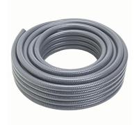 TubosPro Hidrotubo Flexible Diámetro 20mm PVC Gris con Espiral Rígida, Tubo para Desagües de Fontanería, Piscinas y Aire Acondicionado (50 metros)