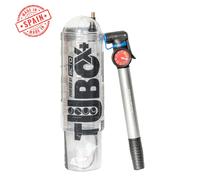 TUBOPLUS - TuboX4 Crystal + Bomba con Manómetro - Presurizador de Pelotas de Tenis y Padel