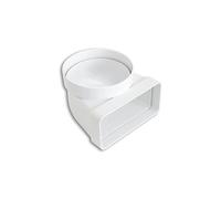 TUBPLA Codo Vertical Mixto PVC Blanco 90º 150x75 a Ø120mm
