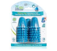 TubShroom Toss - Paquete de 21 coladores desechables de drenaje para bañera, atrapador de pelo para ducha y bañera para evitar desagües obstruidos, atrapa el pelo humano y de mascotas, suministro para