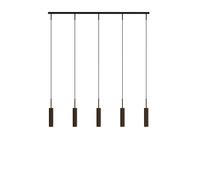 Audo Copenhagen Lámpara colgante Tubulaire rail 5 Anodized bronzed