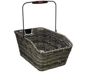 TUBUS KlickFix Hinterradkorb-2128051920 Cesta de Rueda Trasera, Unisex Adultos, Negro, 44x24x20cm