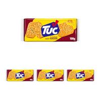 Tuc Galletas Saladas Sabor Bacon, 100g (Paquete de 4)