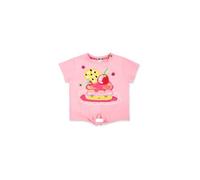 Tuc Tuc Camiseta Manga Corta de bebé niña en Rosa con Nudo Frontal