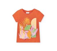 Tuc Tuc Camiseta Punto Manga Corta de niña en Naranja y Estampado Floral