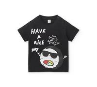 Tuc Tuc Camiseta Punto Manga Corta de niño en Negro y Estampado