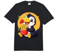 Tucán Comiendo Papas Fritas Divertido Kawaii Animal Food Lover Comfort Colors Adult Heavyweight T-Shirt