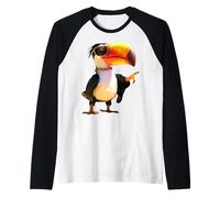 Tucán con Gafas de Sol Selva Sudamérica Tucán Gigante Camiseta Manga Raglan
