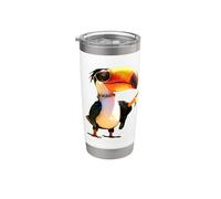 Tucán con Gafas de Sol Selva Sudamérica Tucán Gigante Vaso térmico de acero inoxidable de doble pared