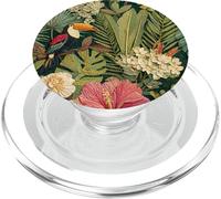 Tucan en un pájaro Tropical de la Jungla y Collage botánico PopSockets PopGrip para MagSafe