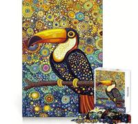 Tucán en una Jungla Brillante, Rompecabezas de 1000 Piezas para Adultos, Juguete para estimular la lógica, Tiempo en Familia, Regalo de Primera Calidad 38x26cm
