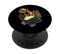 Tucán Hamburguesa Tropical Dibujos PopSockets PopGrip Adhesivo
