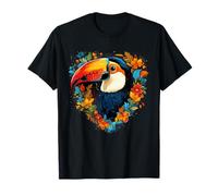 Tucán Pájaro Animal Arte Obra De Arte Colorido Splash Vida Silvestre Camiseta