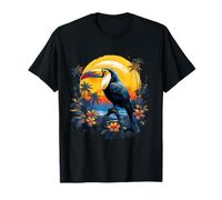Tucán pájaro Floral Amantes de los Animales Vida Silvestre Obras de Arte corazón Camiseta