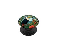 Tucán Tropical Art Nouveau Pájaro de la Selva PopSockets PopGrip Adhesivo