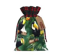 Tucanes Loro Palmera Hojas Impresión Cordón Regalo Bolsas Reutilizables Bolsas Vacaciones Embalaje Cumpleaños Boda Fiestas