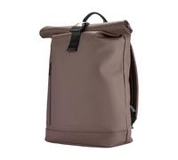 Tucano, Gommo Rolltop Mochila Porta PC para MacBook Pro 16" y Laptop 15.6" en Material Goma, Mochila Trabajo Hombre Mujer con Cierre Enrollable, Bolsillo Acolchado y Banda para Trolley, Marrón