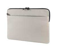 Tucano, Gommo Sleeve, Funda para MacBook Air 15" y Laptop 14", Funda para Ordenador Acolchada en Material Goma Resistente al Agua con Bolsillo para Accesorios y Doble Cremallera, Gris