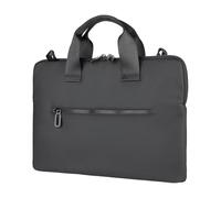 Tucano, Gommo Super Slim Bolsa Porta PC Laptop 14" y MacBook Air 15", Bolsa para Ordenador con Correa Extraíble y Bolsillo para Accesorios, Material Goma Resistente al Agua, 36x25,5x2 cm, Negro