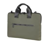 Tucano, Gommo Super Slim Bolsa Porta PC Laptop 14" y MacBook Air 15", Bolsa para Ordenador con Correa Extraíble, Bolsillo para Accesorios, Material Goma Resistente al Agua, 36x25,5x2 cm, Verde Militar