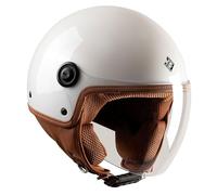Tucano Urbano Casco demi jet unisex El'Jettin 6.0. Casco de moto de policarbonato, casco scooter small fit. Calota XS-M y L-XXL. Casco verano invierno. Casco homologado ECE 22.06 blanco perla talla XL