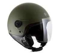 Tucano Urbano Casco demi jet unisex El'Jettin 6.0. Casco de moto de policarbonato, casco scooter small fit. Calota XS-M y L-XXL. Casco verano invierno. Casco homologado ECE 22.06 verde mate talla S