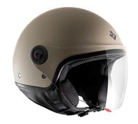 Tucano Urbano Demi Jet EL'JETTIN 6.0 Casco Moto en Policarbonato, Ajuste Pequeño para Scooter, Casco XS-M y L-XXL, Verano Invierno, Homologado ECE 22.06 Arena Mate Talla M