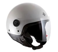 Tucano Urbano El'Jettin 6.0 Demi Jet Casco Policarbonato - Moto Scooter Fit Small Calota XS-M y L-XXL invernada, homologado ECE 22.06 - Blanco Brillante