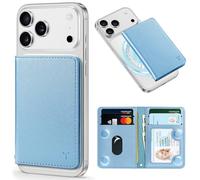 TUCCH Cartera para Serie iPhone 18/17/16/15/14/13/12, Azul Brillante | Tarjeta de Crédito, Ventana ID Transparente, Bloqueo RFID, Piel Sintética, Delgado Sólido Fácil Instalación, Excepto 16e/Mini