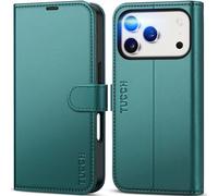 TUCCH Funda para iPhone 17 Pro 6,3-Pulgadas 5G 2025 Bloqueo RFID Cartera | Carcasa Case Funda de Cuero PU, Ranura para Tarjeta, Plegable Cover TPU A Prueba de Golpes Libro Cierre Magnético, Turquesa