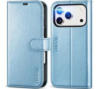 TUCCH Funda para iPhone 17 Pro 6,3-Pulgadas 5G 2025 Bloqueo RFID Cartera | Flip Folio Carcasa Funda Cuero PU Soporte Ranura para Tarjeta TPU A Prueba de Golpes Libro Cierre Magnético, Azul Brillante