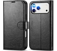 TUCCH Funda para iPhone 17 Pro MAX 6,9-Pulgadas 5G 2025 Bloqueo RFID Billetera | Folio Cover TPU A Prueba de Golpes, Soporte Plegable Ranura Tarjeta Funda Cuero PU Cierre Magnético, Negro Texturizado