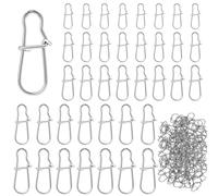 Tucireat Broches de Pesca 250 Piezas Fishing Snap Set Seguridad Conector Angel Snaps Enlace Clip Snap Conector Pines Snap Accesorios de Pesca Emerillones de Pesca Snaps Pesca