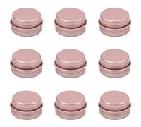 Tucireat Cajas de metal con tapa, redondas, pequeñas cajitas con tapa, 10 unidades, de aluminio, 10 ml, portátil, para viaje, pequeñas latas de metal