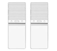 Tucireat Porta Tarjetas Verticales 50 Piezas Badge Titulares Funda Acreditaciones Nombre Tag Titulares Transparente de Nombre Horizontal de Identificación Funda de Tarjeta de Crédito