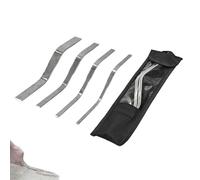 Tuck Pointing Tools - Stainless Steel 4-Piece | S Trowel Brick Jointer Mortar Finishing Tool | For Building Wall Sidewalk Chimney Driveway Patio Stone Concrete Cement Mortar Use Set