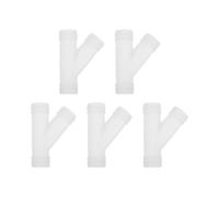TUCKBOLD Conector De Tubo En Y Inclinado De 3 Vías con Púas De 5/8" En Plástico Transparente 5 Pcs
