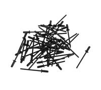 TUCKBOLD Remaches Ciegos De Brida Grande De Extremo Abierto Negro 50 Pcs 3 mm De Diámetro De Agarre 8 mm De Longitpc De Agarre 6 mm De Diámetro De Brida Aleación De Aluminio Hierro