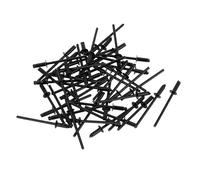 TUCKBOLD Remaches Ciegos De Brida Grande De Extremo Abierto Negros 50 Pcs 3 mm De Diámetro De Agarre 8 mm De Longitpc De Agarre 6 mm De Diámetro De Brida Hierro