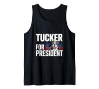 Tucker para el Presidente ilustración patriótica Camiseta sin Mangas