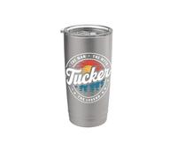 Tucker The Man The Myth The Legend Diseño vintage Vaso térmico de acero inoxidable de doble pared